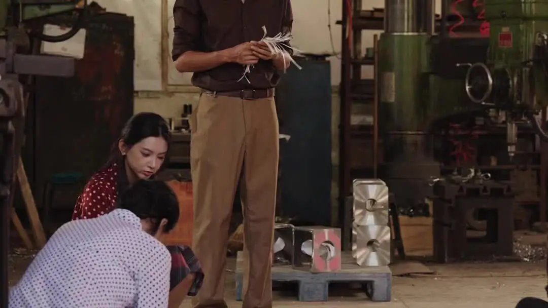 Green Shirt, Red Polka, and One Dropped Briefcase